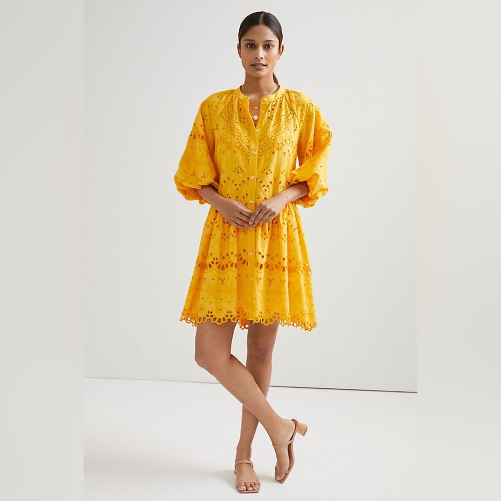 Anthropologie Tallulah Eyelet Mini Dress (Like new)